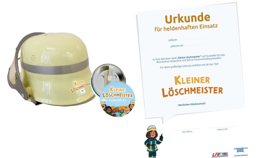 Brandschutz ist ein Kinderspiel

Unsere Kleine Löschmeister-App sorgt für mehr Sicherheit und macht riesig Spaß. Eure Kinder lernen spielerisch den Feuerwehralltag kennen und ganz nebenbei, wie sie sich bei einem Brand richtig verhalten. Sobald der goldene Feuerwehrhelm im Spiel freigeschaltet wurde könnt Ihr Euch Eure Urkunde und Euren Feuerwehrhelm bei uns abholen!
www.heene-versicherungen.de
Florian Schutz,Florian Paket, Landesfeuerwehrverband Bayern,Versicherungskammer Bayern, bayerische Versicherungskammer, Generalagentur Hilmar Heene, Sparkasse Nördlingen, Sparkasse, Nördlingen, Landesbrand, Versicherung, Kuhgasse, Versicherungsbüro, Florian Schutz, Florian Paket,  Landesfeuerwehrverband Bayern,Versicherungskammer Bayern, bayerische Versicherungskammer, Generalagentur Hilmar Heene, Sparkasse Nördlingen, Sparkasse, Nördlingen, Landesbrand, Versicherung, Kuhgasse, Versicherungsbüro, Freiwillige Feuerwehr
