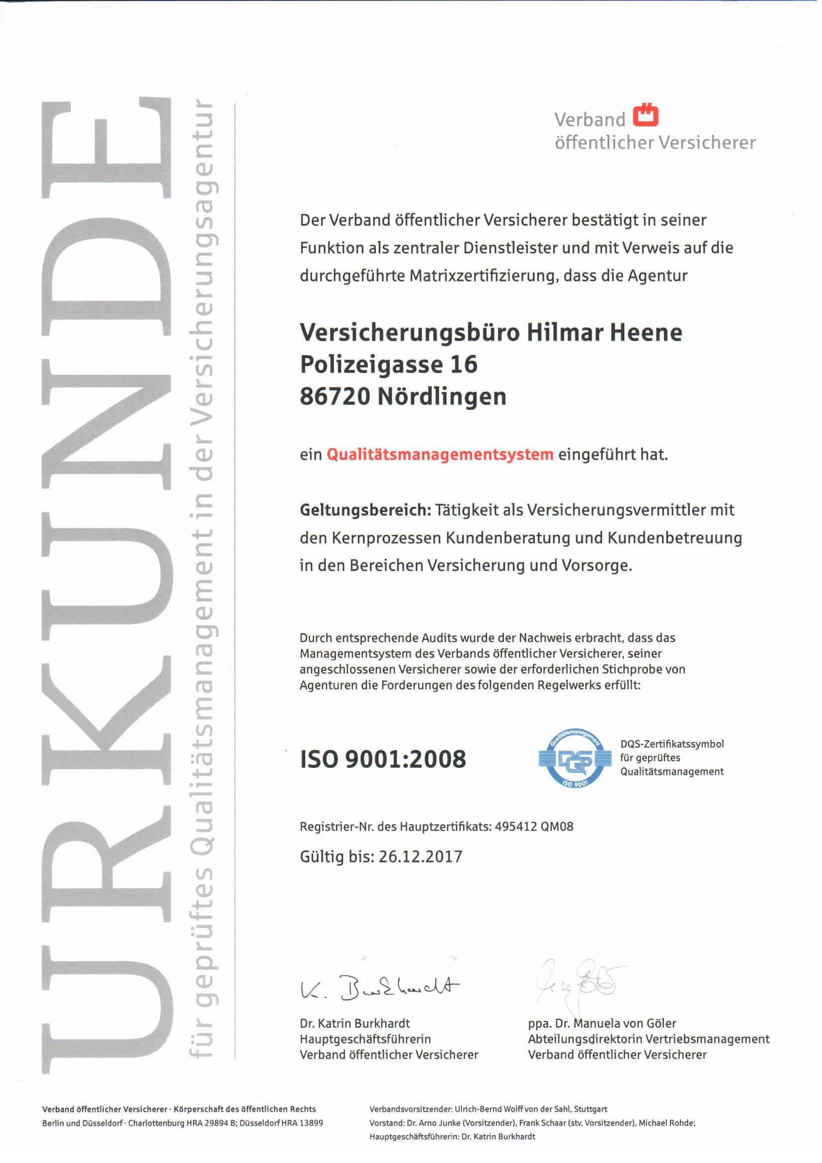 ISO 9001 Hilmar Heene Versicherungen
Versicherungskammer Bayern Servicebüro Geschäftsstelle 86720 Nördlingen Kuhgasse 2
www.heene-versicherungen.de
Versicherungskammer Bayern, bayerische Versicherungskammer, Generalagentur Hilmar Heene, Sparkasse Nördlingen, Sparkasse, Servicecenter Ries, Donauwoerth, Noerdlingen, Sparkasse, Landesbrand, Versicherung, Kuhgasse 2, Wolf Versicherungsbüro